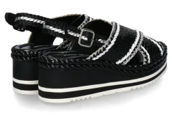 Damen Pons Quintana Keilsandale PADOVA vira negro bianco