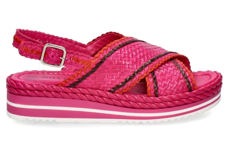 Damen Pons Quintana Plateau-Sandale MILAN- lirio pink/ blanco