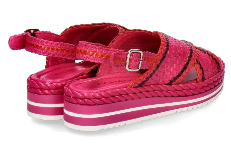 Damen Pons Quintana Plateau-Sandale MILAN- lirio pink/ blanco