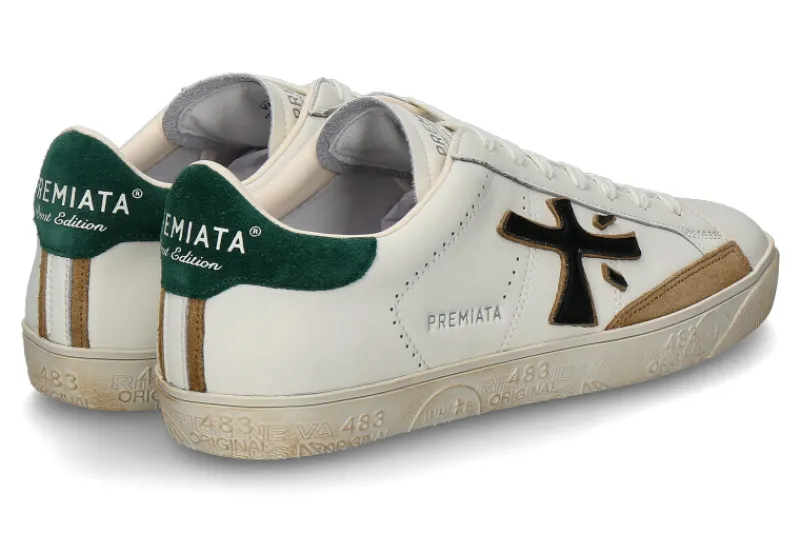 Herren Premiata Herren- Sneaker TIMELESS TRAINERS STEVEN- weiss