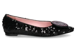 Damen Ras Ballerina LAMA Smiley- schwarz