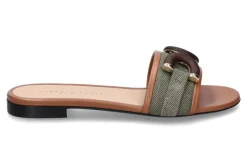 Damen Roberto Festa Pantolette ELVAS JEANS kaky nappa wood