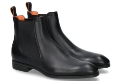 Herren Santoni Chelsea Boot NAPPA NERO- schwarz