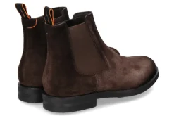Herren Santoni Chelsea Boots VELOURS MORO- dunkelbraun