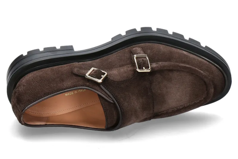 Damen Santoni Damen- Monk FEINT VELOURSLEDER- dark brown/dunkelbraun