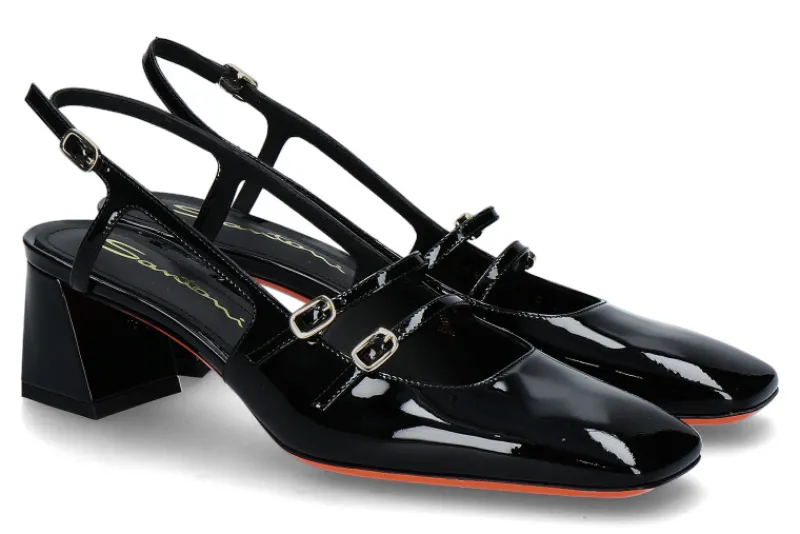 Damen Santoni Damen- Slingpumps AURORA50 VERNICE- black/schwarz