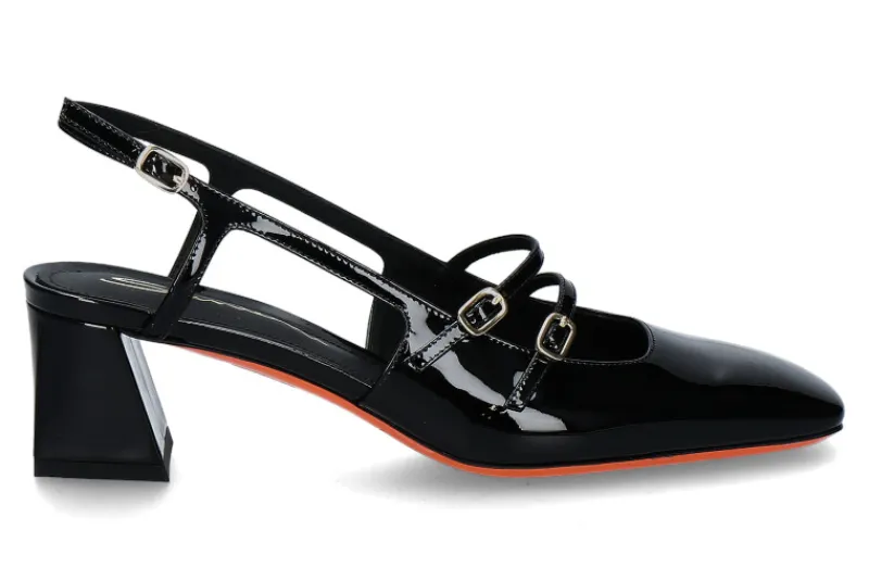 Damen Santoni Damen- Slingpumps AURORA50 VERNICE- black/schwarz