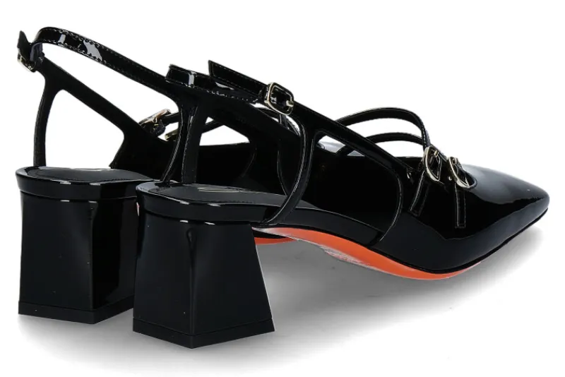 Damen Santoni Damen- Slingpumps AURORA50 VERNICE- black/schwarz