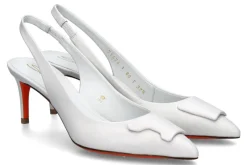 Damen Santoni Damen- Slingpumps SIBILLE NAPPA- white/weiss
