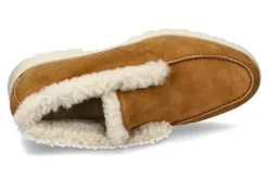 Damen Santoni Desert Boot gefüttert LAMB VELOURS- braun