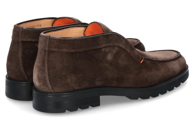 Herren Santoni Herren Desert- Boots MORO CAMOSCIO- dunkelbraun