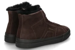 Herren Santoni Herren- High Top Sneaker gefüttert VELOUR- dark brown/dunkelbraun