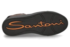 Herren Santoni Herren- High Top Sneaker gefüttert VELOUR- dark brown/dunkelbraun