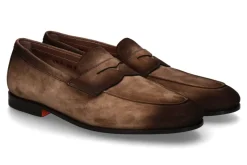 Herren Santoni Herren- Slipper CARLOS- brown/braun