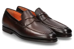 Herren Santoni Herren- Slipper CARLOS NAPPA- braun