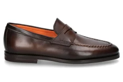 Herren Santoni Herren- Slipper CARLOS NAPPA- braun