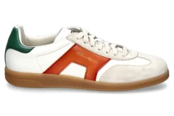 Herren Santoni Herren-Sneaker DOUBLE BUCKLE- orange/white/green