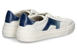 Herren Santoni Herren-Sneaker GLORIA DOUBLE BUCKLE- weiss/ blau