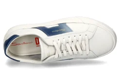 Herren Santoni Herren-Sneaker GLORIA DOUBLE BUCKLE- weiss/ blau