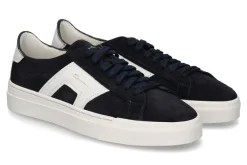 Herren Santoni Herren-Sneaker GLORIA DOUBLE BUCKLE- blau/ weiss