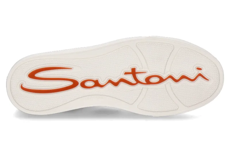 Herren Santoni Herren-Sneaker GLORIA DOUBLE BUCKLE- blau/ weiss