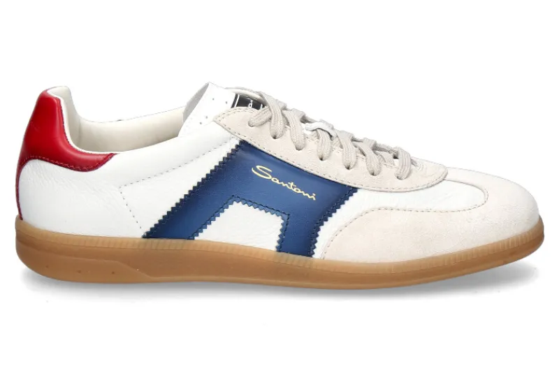 Herren Santoni Herren-Sneaker OLYMPIC- white/blue/red