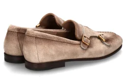 Herren Santoni Monk CARLOS VELOURS- beige/ braun