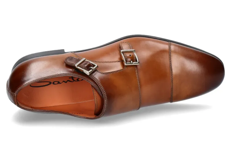 Herren Santoni Monk LEAHTER ANTIK BROWN (44½)