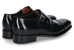Herren Santoni Monk LEATHER BLACK