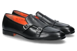 Herren Santoni Monk NAPPA BLACK