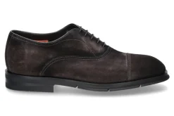 Herren Santoni Oxford VELOURS VINTAGE BLACK/GREY- schwarz/ Grau