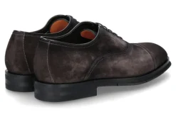Herren Santoni Oxford VELOURS VINTAGE BLACK/GREY- schwarz/ Grau