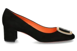 Damen Santoni Pumps VELOURS NERO- schwarz