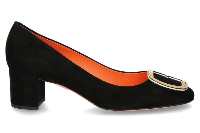 Damen Santoni Pumps VELOURS NERO- schwarz