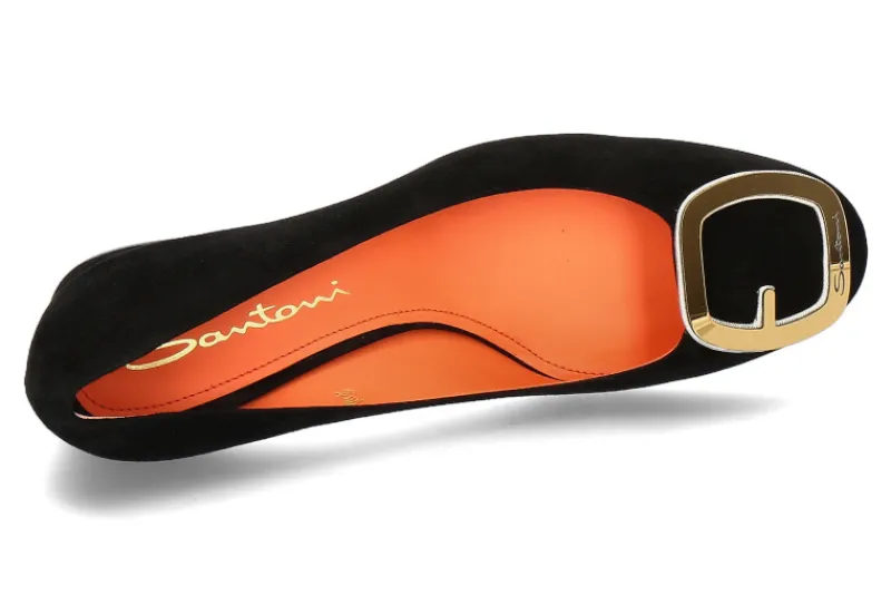 Damen Santoni Pumps VELOURS NERO- schwarz