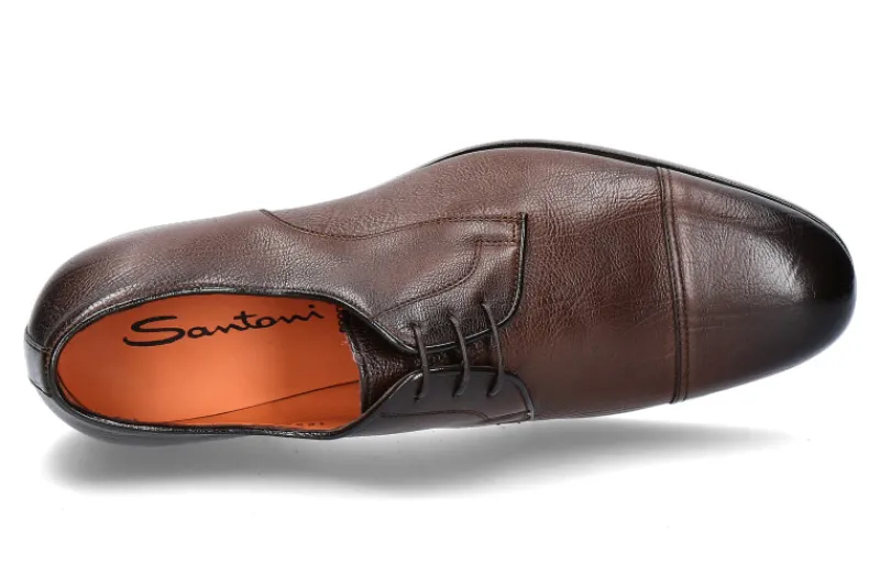 Herren Santoni Schnürer LEATHER ANTIK BROWN (42)