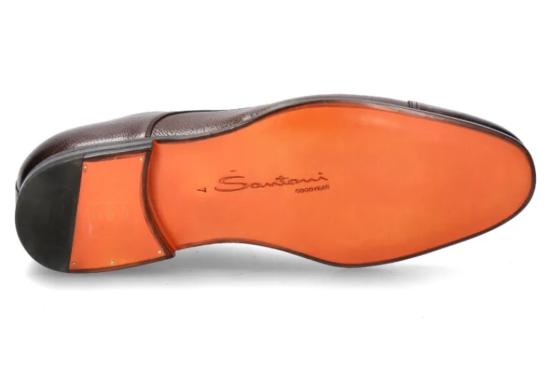 Herren Santoni Schnürer LEATHER ANTIK BROWN (42)