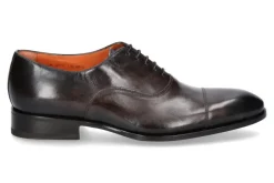 Herren Santoni Schnürer LEATHER DARK BROWN