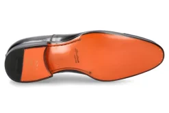 Herren Santoni Schnürer LEATHER DARK BROWN