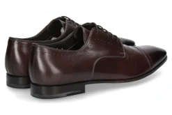 Herren Santoni Schnürer LEATHER DARK BROWN (44½)