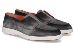 Herren Santoni Slipper CAMOSCIO GRIGIO