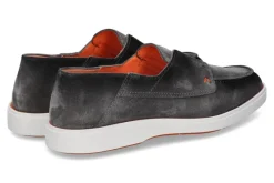 Herren Santoni Slipper CAMOSCIO GRIGIO