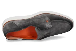 Herren Santoni Slipper CAMOSCIO GRIGIO