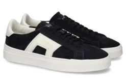 Herren Santoni Sneaker DOUBLE BUCKLE- blau/ weiss
