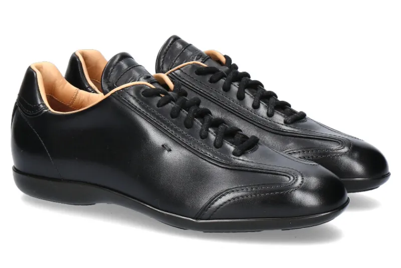 Herren Santoni Sneaker LEATHER BLACK (42)