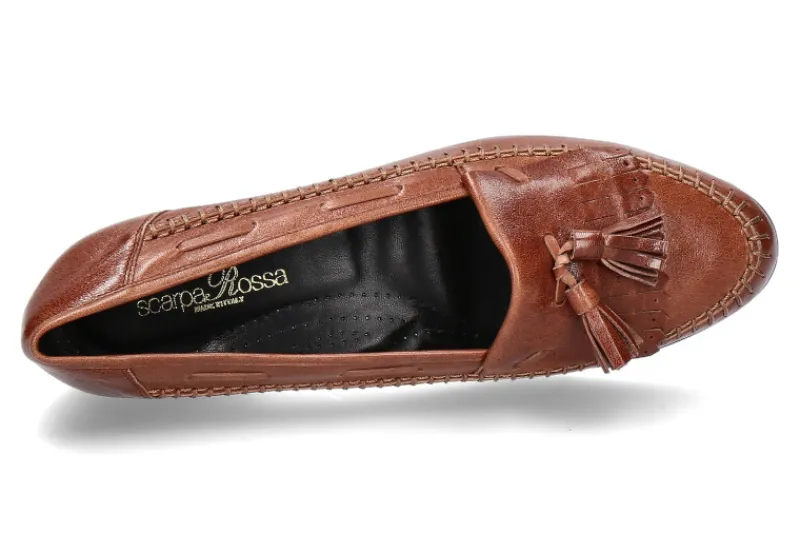 Damen ScarpaRossa Scarpa Rossa Mokassin TEQUILA CUOIO- mittelbraun