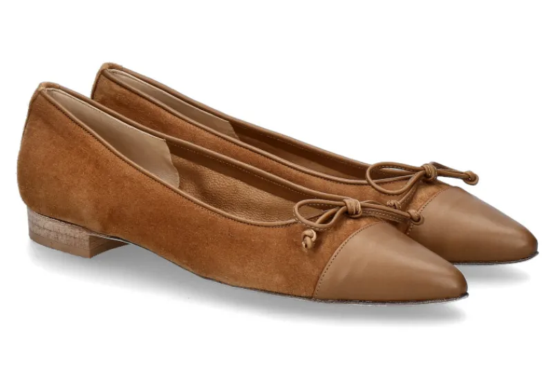 Damen ScarpaRossa Ballerina FLORY CAMOSCIO- soia/braun