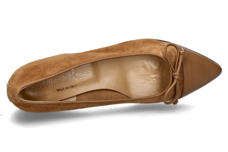 Damen ScarpaRossa Ballerina FLORY CAMOSCIO- soia/braun