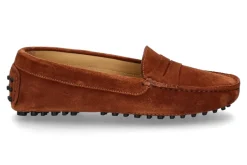 Damen ScarpaRossa Damen-Mokassin GOMERA DRIVER VELOURS- mittelbraun