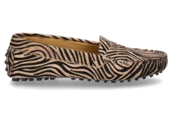 Damen ScarpaRossa Damen-Mokassin GOMERA DRIVER ZEBRA- beige/ schwarz